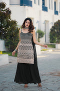 Teeya Creation Black Color Georgette Heavy Embroidery Work Pakistani Style Fully Stitched Salwar Suit