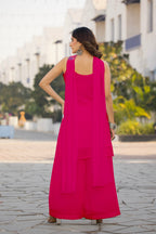 Teeya Creation Pink Color Chinon Silk Heavy Embroidery Work Pakistani Style Fully Stitched Salwar Suit