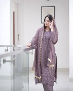 Teeya Creation Violet Color Faux Georgette Heavy Embroidery Work Fully Stitched Salwar Suit - Distacart