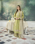Teeya Creation Olive Color Pure Zimichhu Silk Embroidery Work Fully Stitched Palazzo Pair