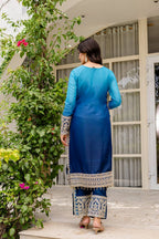 Teeya Creation Multi Color Star Georgette Embroidery Work Fully Stitched Salwar Suit - Distacart