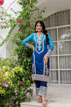 Teeya Creation Multi Color Star Georgette Embroidery Work Fully Stitched Salwar Suit - Distacart