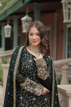 Teeya Creation Green Color rangoli Silk Heavy Sequence And Embroidery Work Fully Stitched Plazo Pair - Distacart