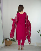 Teeya Creation Pink Color Rangoli Silk Heavy Embroidery Work Fully Stitched Kurta Set - Distacart