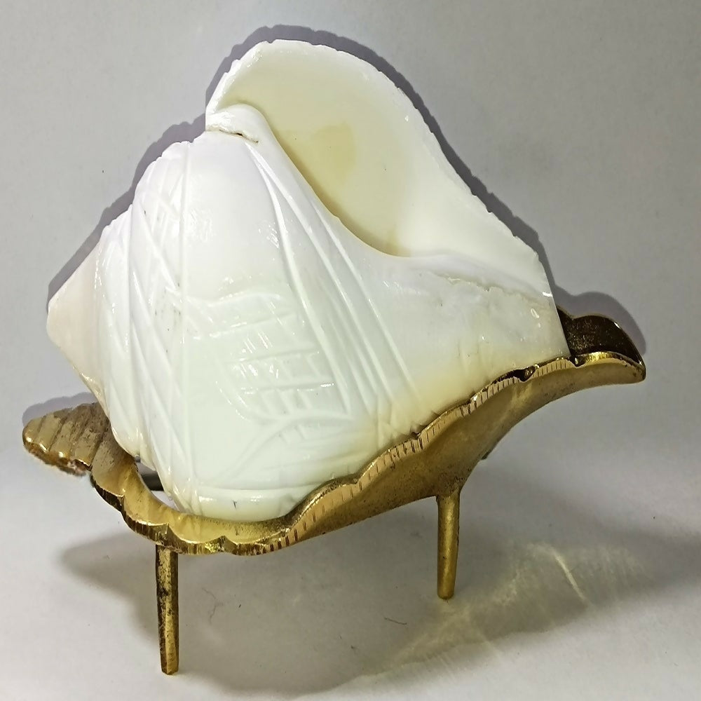 Brass Jal Shankha With Stand