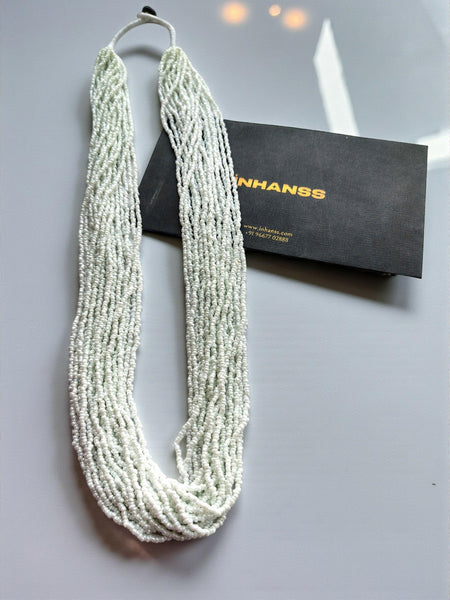 Inhanns Rangsaaz 20-Layer Luxe Long Beaded Only Necklace - White Long Only Necklace