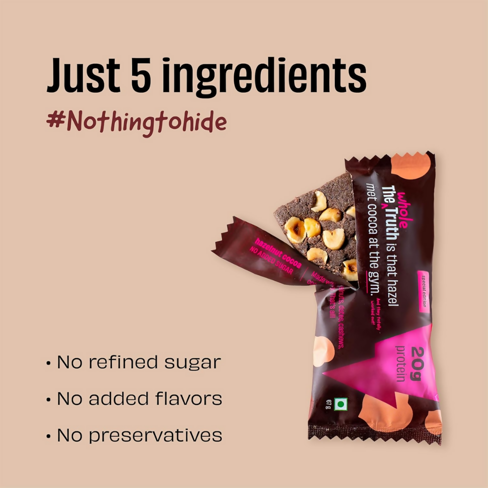 The Whole Truth High Protein Hazelnut Cocoa Protein Bar - Distacart