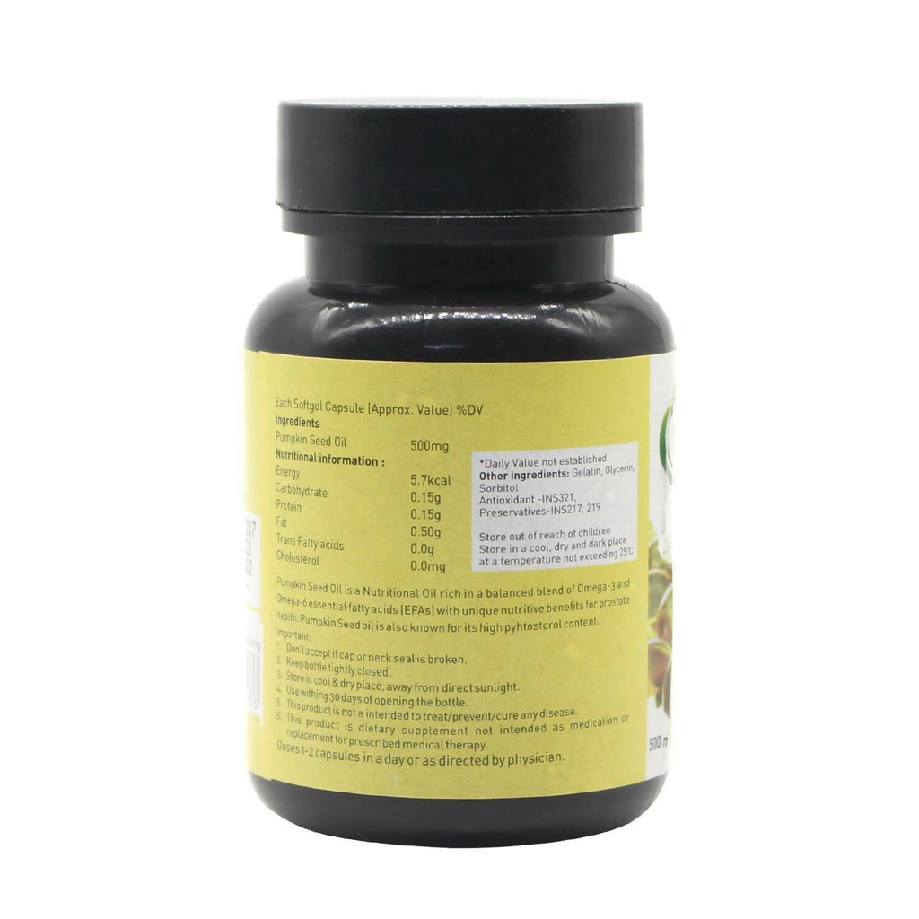 Nutriorg Pumpkin Seed Oil Soft Gel Capsules - Distacart