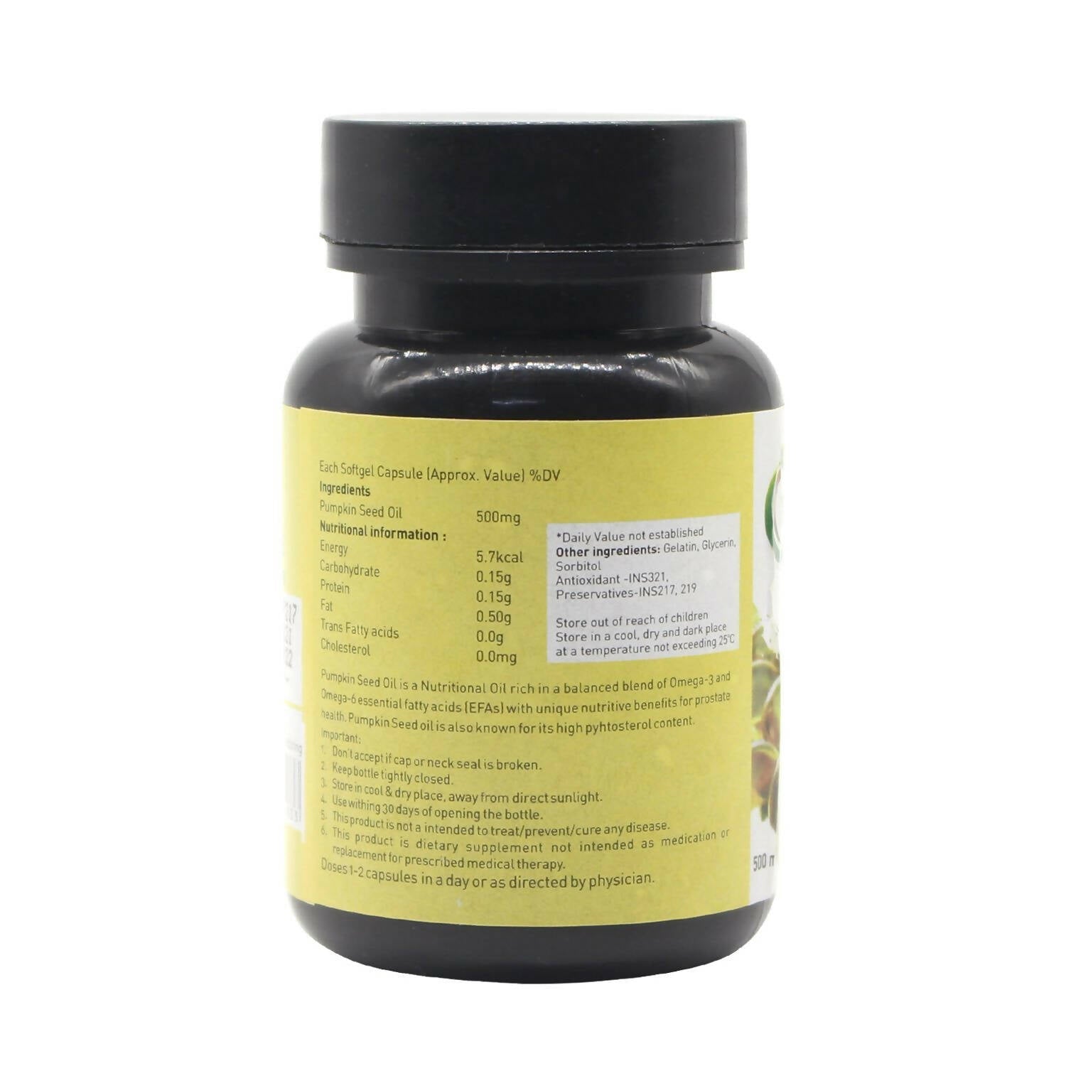 Nutriorg Pumpkin Seed Oil Soft Gel Capsules - Distacart