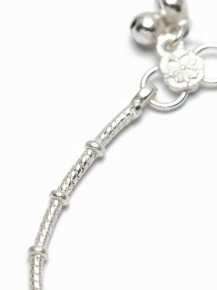 NVR Women Set of 2 Silver Plated Anklet