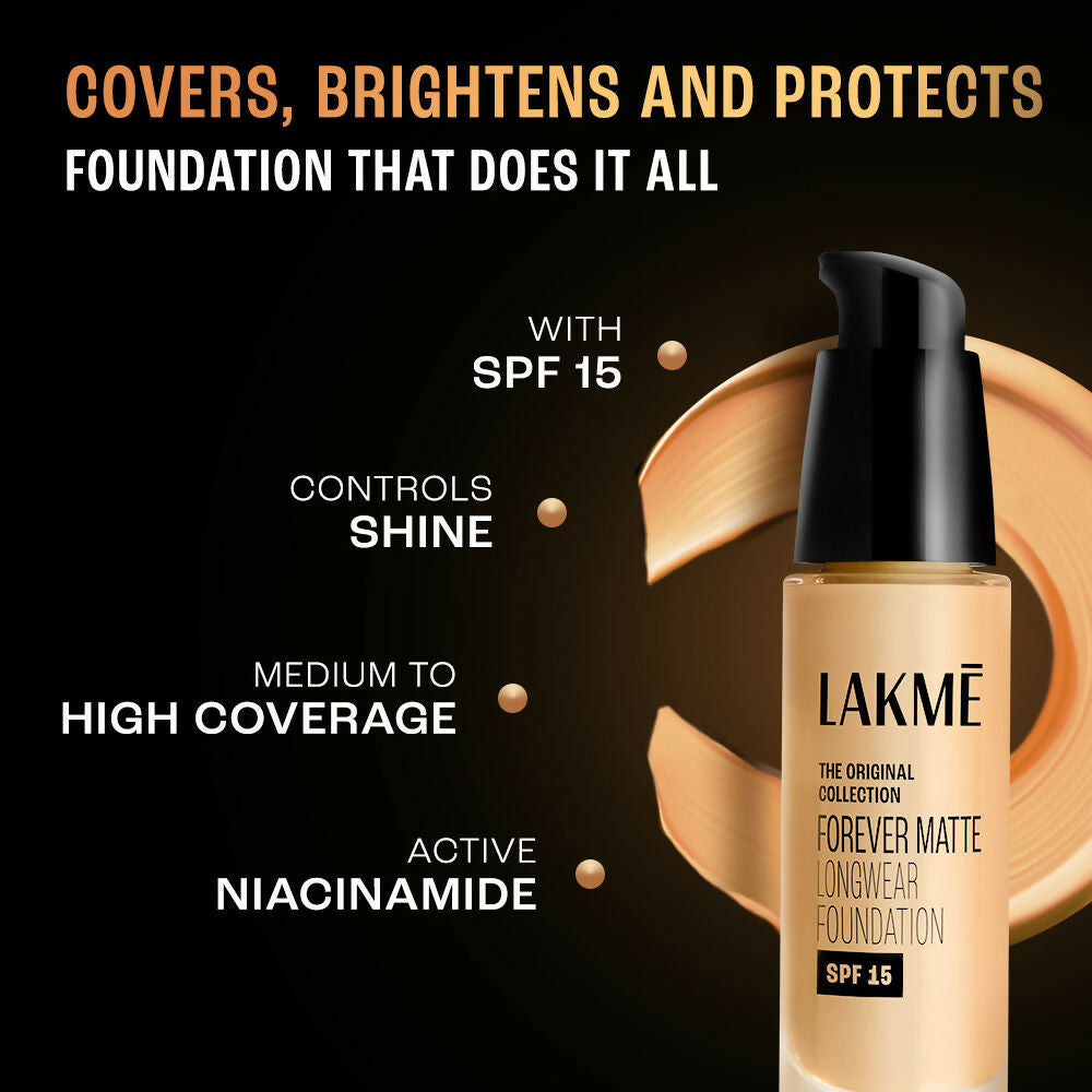 Lakme Forever Matte Longwear Foundation - Warm Natural
