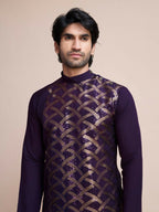 Vastranavya Traditional Festival Wear Pure Silk Thread & Sequence Embroidered Work Kurta