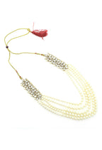 Mominos Fashion Johar Kamal Gold-Plated Rani Haar with White and Off white Pearls Jewellery Set - Distacart
