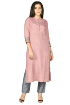 Joban Fashion Rose Gold Maslin Kurta Set
