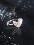 NVR Women's Stylish Latest Silver Plated Ring With Ad Stones