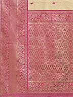 Shree Shyam Fashion Aura Silk Cream Magenta Banarasi Silk Saree