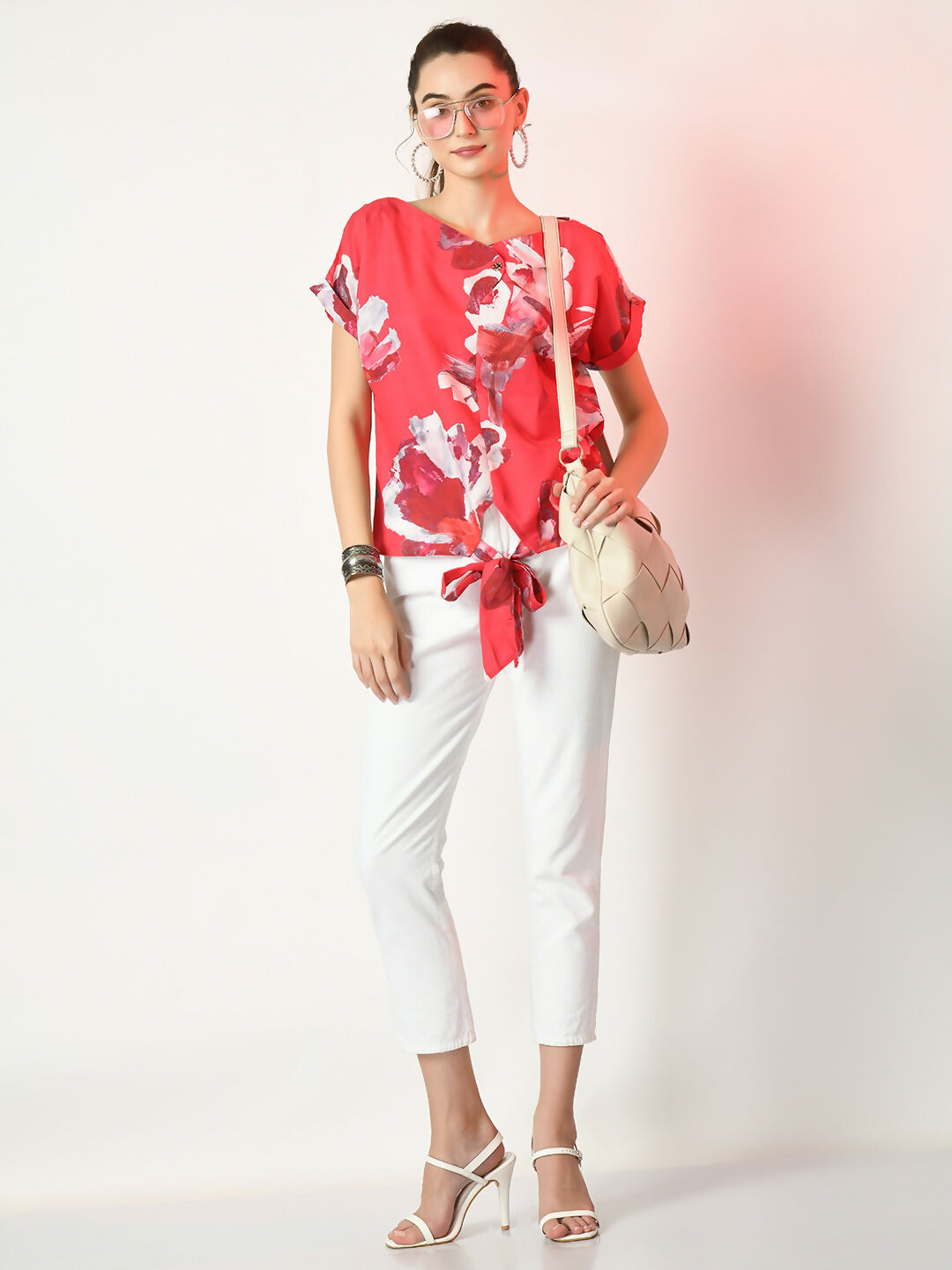 Myshka Women's Pink Printed Top