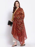 Myshka Women's Trendy Multi Cotton Silk Printed Casual Dupatta