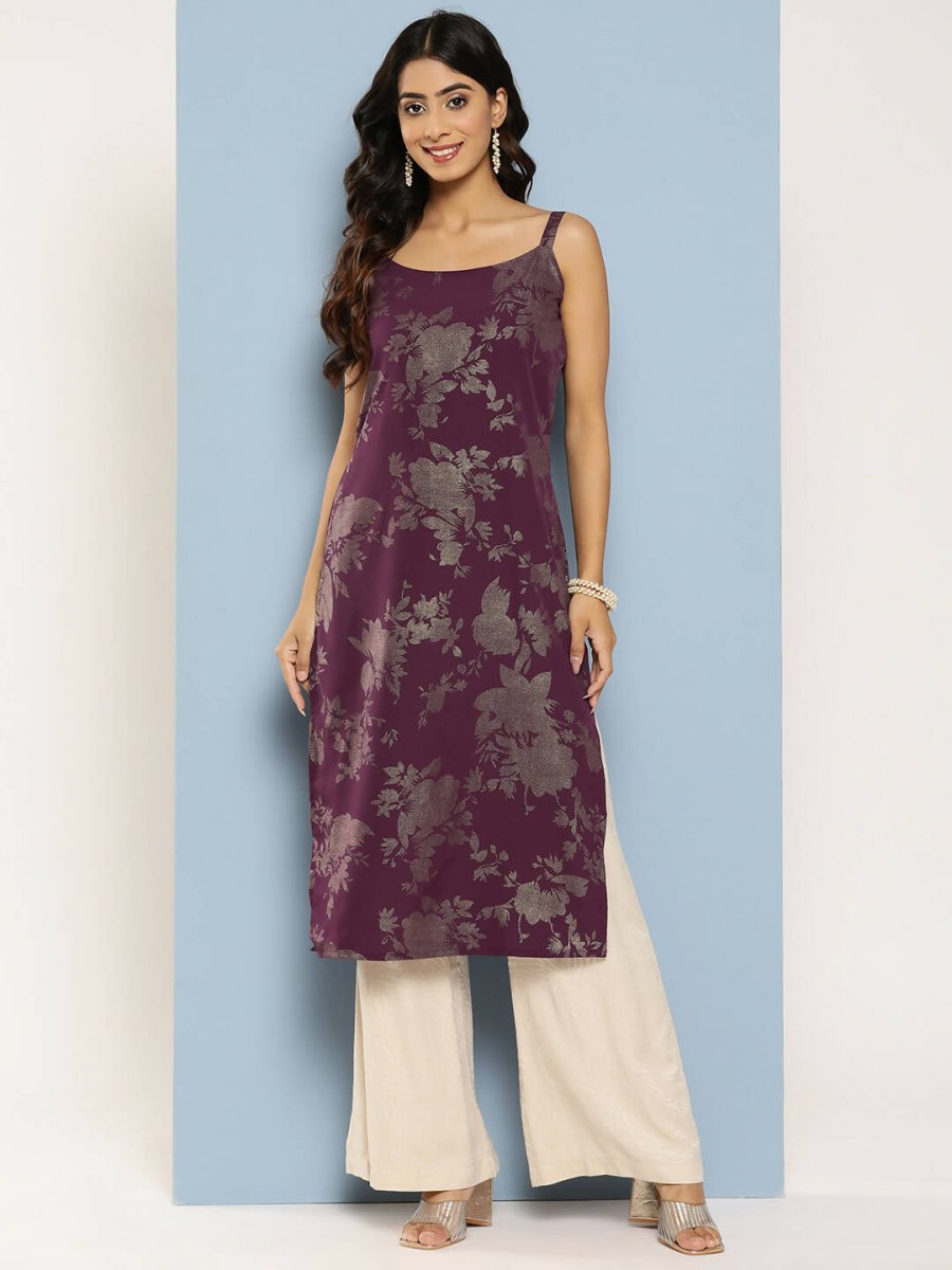 Ahalyaa Women's Traditional wear Kurta - Wine