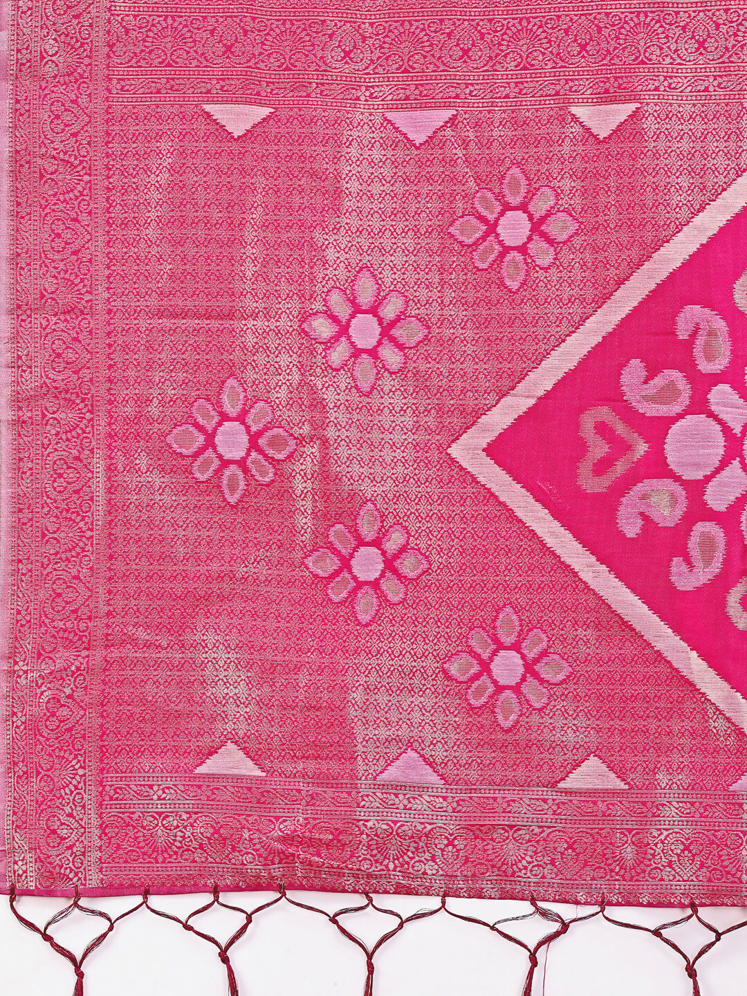 Shree Shyam Fashion Sajni Pink Linen Cotton Saree