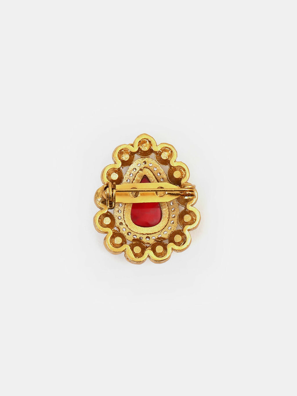 Ruby Raang Teardrop Brooch