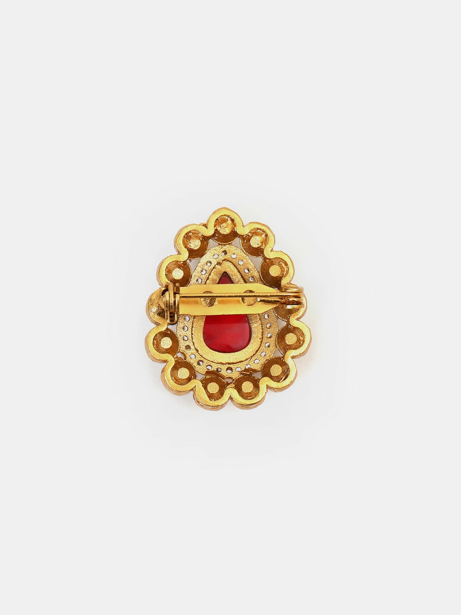 Ruby Raang Teardrop Brooch