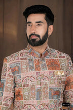 Joban Fashion Men's Base Pink(Multi Colours) Georgette Kurta with Pyjama