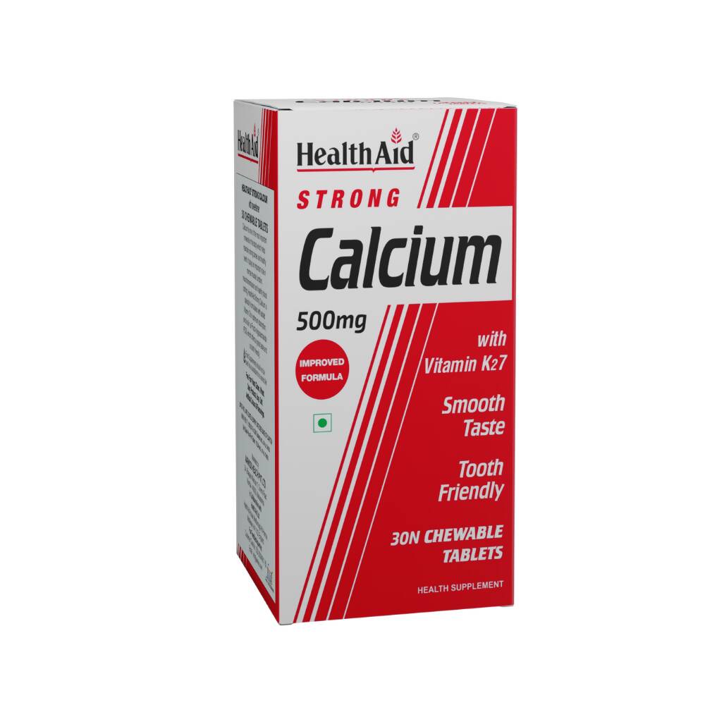 HealthAid Strong Calcium 500 mg Chewable Tablets - Distacart