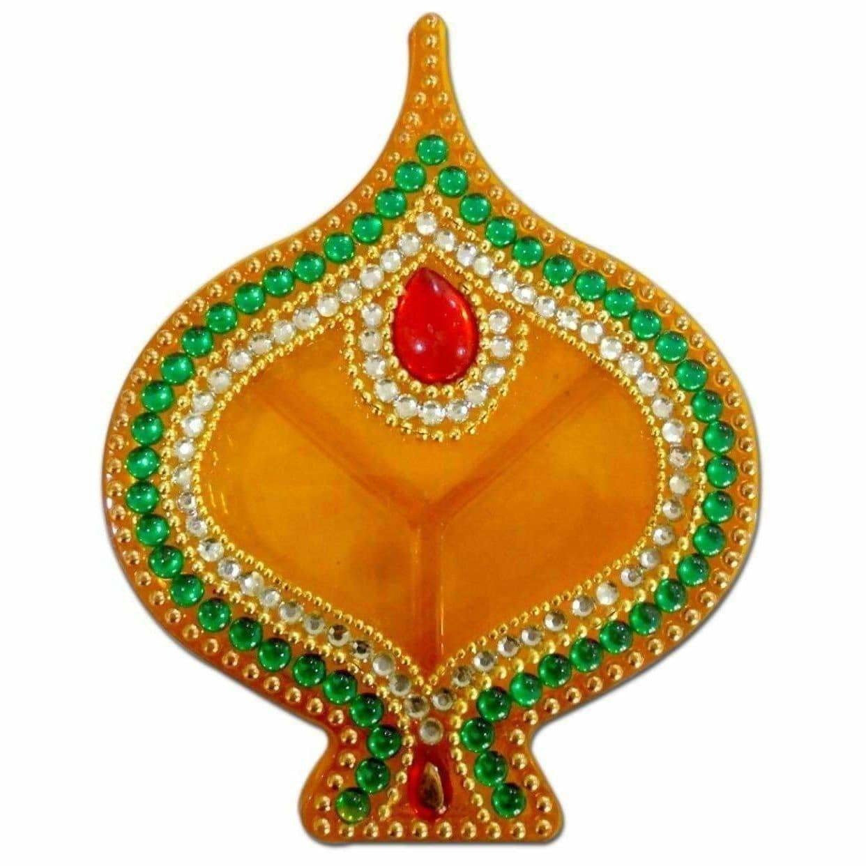 Fire Lamp Design Kumkum Box - 1 Piece - Distacart