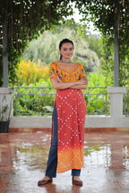 Prazu Fashion Red Rayon Printed With Kutchi Gamthi Work Navaratri Kurti - Distacart