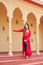 Prazu Fashion Pink Rayon With Kutchi Gamthi Work Navratri Kurti - Distacart