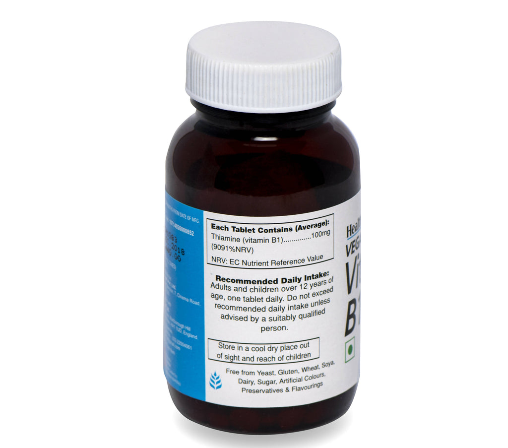 HealthAid Vitamin B1 100 mg Thiamin Tablets - Distacart