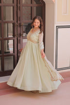 Joban Fashion Pista Georgette Sequence Embroidery Work Kurta Set - Distacart