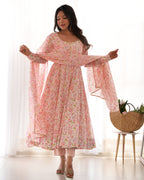 Lehenga Mart Designer Anarkali Suit for Women or Girls - Multicolor