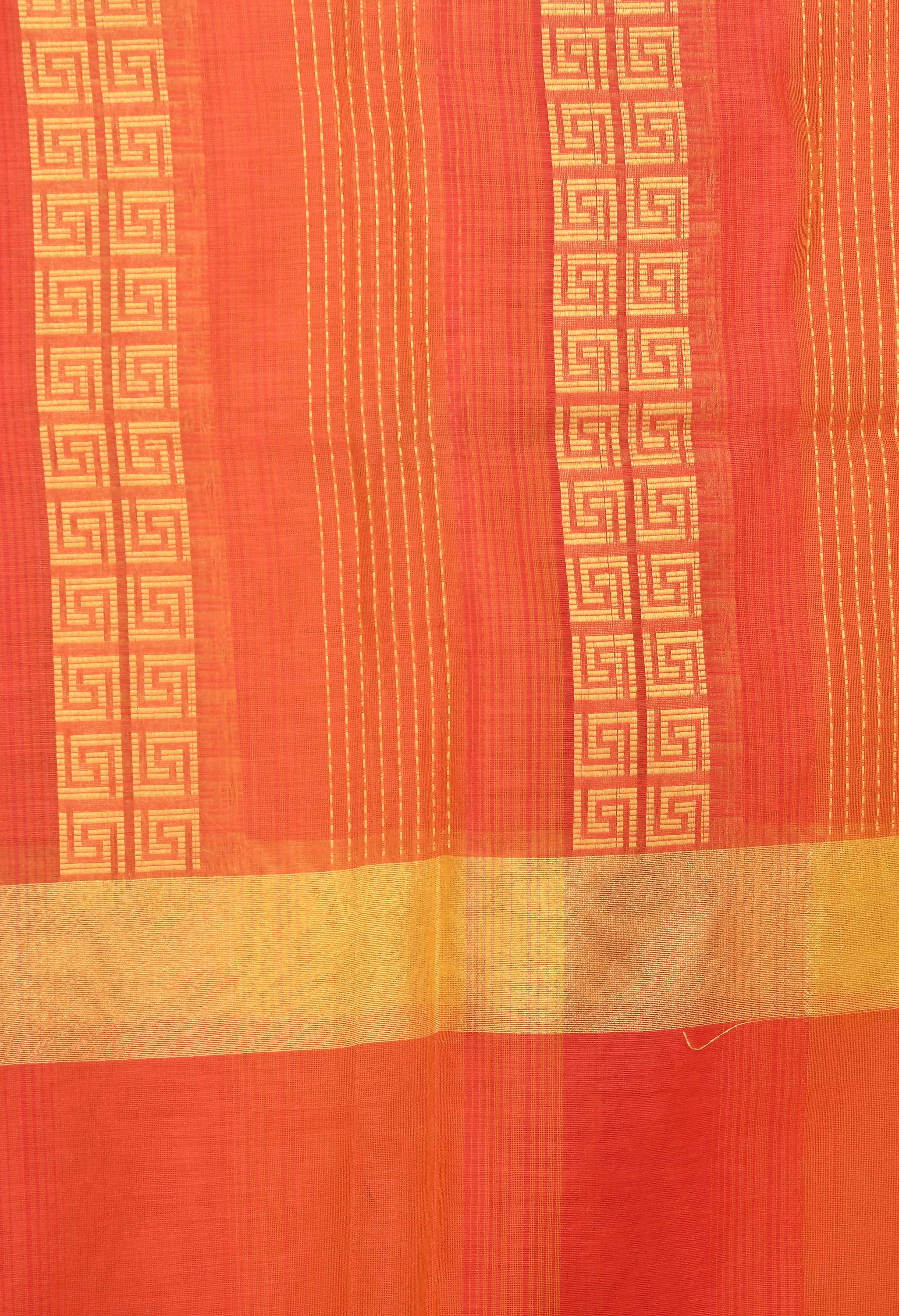Mominos Fashion Moeza Handloom Cotton Orange Tone Dupatta - Distacart