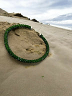 Inhanns Noor-E-Jalwa – Handmade Crystal Bead Necklace -Adjustable - Green Only Necklace