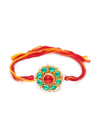 Designer kundan Rakhi - Ruby Raang - Distacart
