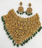 Jewel City Divine Elegance With This Exquisite Antique Gold Lakshmi Temple Necklace Set