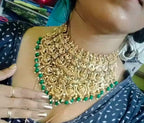 Jewel City Divine Elegance With This Exquisite Antique Gold Lakshmi Temple Necklace Set