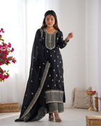 Lehenga Mart Designer Salwar Suit With Dupatta - Black