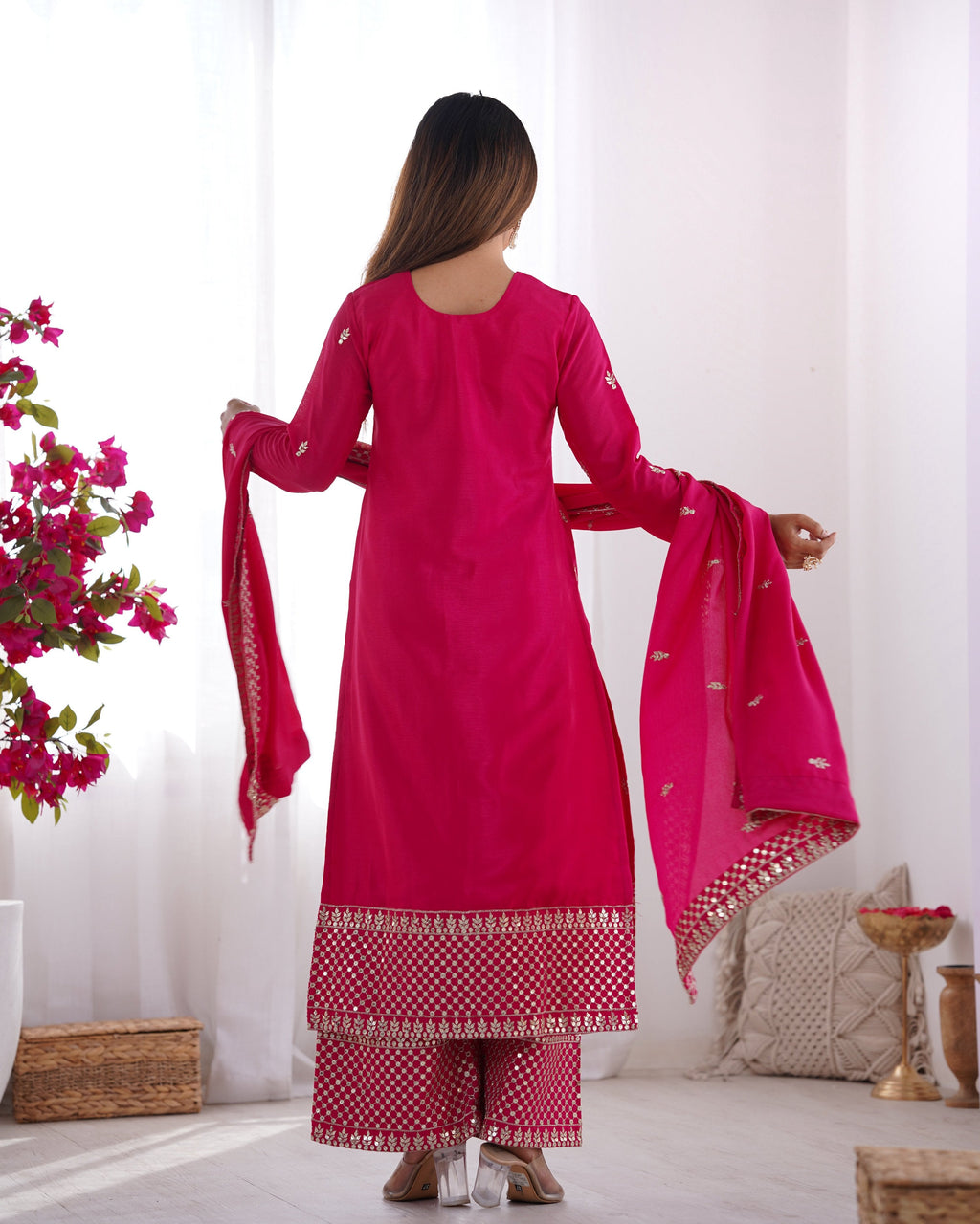 Lehenga Mart Designer Salwar Suit With Dupatta - Pink