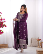 Lehenga Mart Designer Salwar Suit With Dupatta - Wine