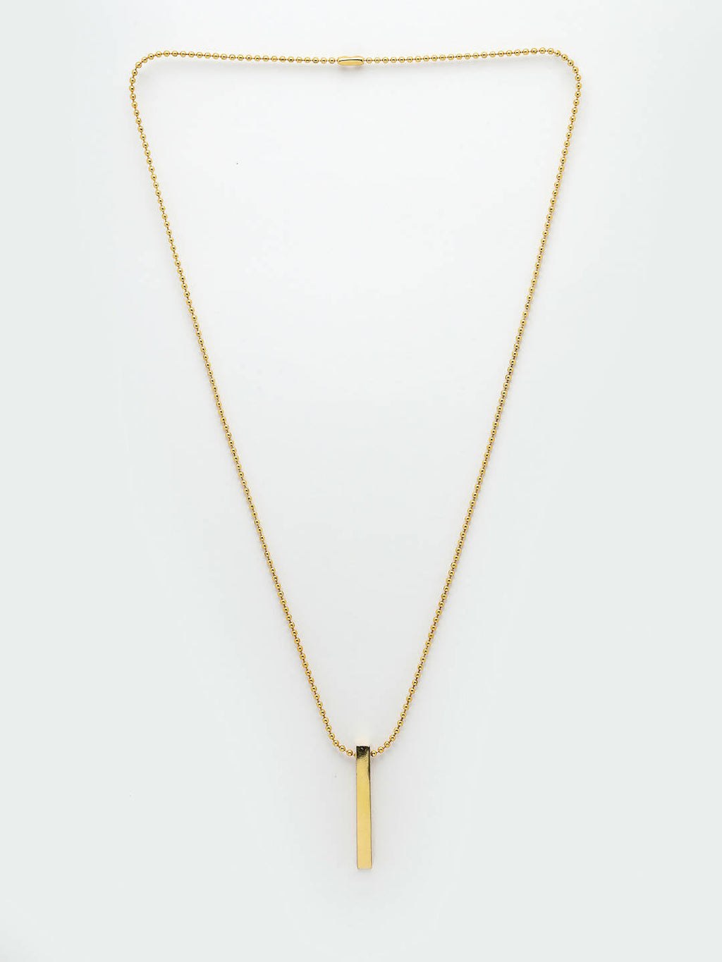 NVR Men Gold-Polished Geomatric Pendent With Chain