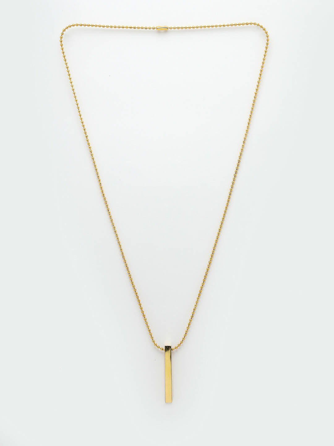 NVR Men Gold-Polished Geomatric Pendent With Chain