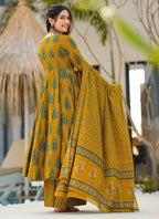 Vegaa Fashion Mustard Muslin Digital Print Designer Salwar Suit - Distacart