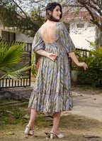 Vegaa Fashion Multi Color Rayon Digital Print Designer Western Gown - Distacart