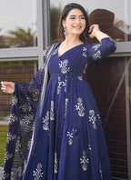Vegaa Fashion Royal Blue Pure Muslin Digital Printed Designer Salwar Suit - Distacart