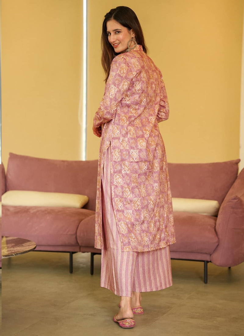 Vegaa Fashion Coral Muslin Digital Print Designer Kurti Pant - Distacart