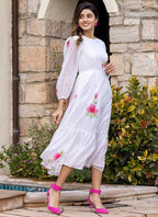 Vegaa Fashion Off White Rayon Kota Checks Digital Print Kurti - Distacart