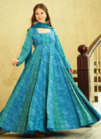 Vegaa Fashion Rama Georgette Digital Print Designer Gown For Festive - Distacart
